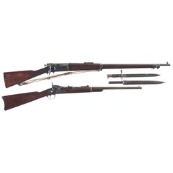 Two U.S. Springfield Rifles -A) U.S. Springfield Model 1896 Krag Rifle with Bayonet