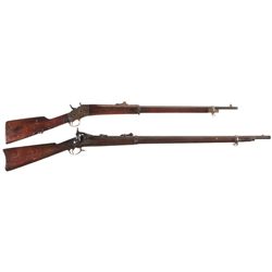 Two Antique Military Rifles -A) Remington Argentine Contract Rolling Block Military Rifle