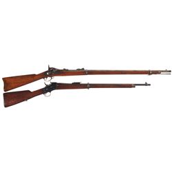 Two Rifles -A) U.S. Springfield Model 1884 Trapdoor Rifle