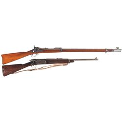 Two U.S. Long Guns -A) U.S. Springfield Trapdoor Rifle