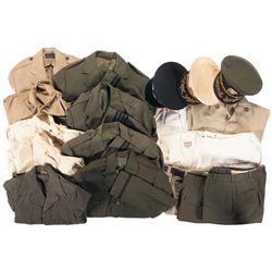 Grouping of U.S. Uniforms, Mostly U.S. Navy Aviation Greens
