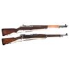 Image 1 : Two U.S. Rifles -A) Springfield M1 Garand Semi-Automatic Rifle