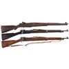Image 1 : Three U.S. Rifles -A) Springfield M1 Garand Semi-Automatic Rifle