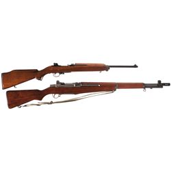 One Rifle and One Carbine -A) Plainsfield M1 Semi-Automatic Carbine