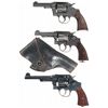 Image 1 : Three Double Action Revolvers -A) Colt Commando Double Action Revolver