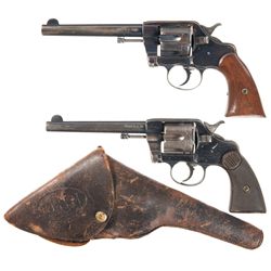 Two Colt Double Action Revolvers -A) U.S. Model 1896 Double Action Revolver