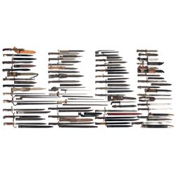 Large Grouping of Bayonets and Knives