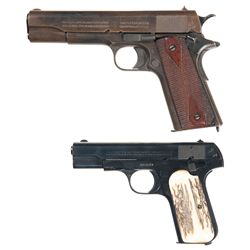 Two Colt Semi-Automatic Pistols -A) U.S. Property Colt Model 1911 Semi-Automatic Pistol