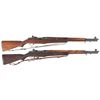 Image 1 : Two M1 Garand Semi-Automatic Rifles -A) U.S. Springfield M1 Garand Semi-Automatic Rifle with Sling