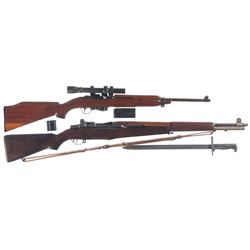 Two U.S. M1 Semi-Automatic Long Guns -A) U.S. Winchester M1 Semi-Automatic Carbine with Extra Magazi