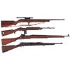 Image 1 : Two Rifles and Two Carbine -A) Harrington & Richardson Model 65 Semi-Automatic Rifle with Scope and 
