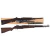 Image 1 : Two U.S. Semi-Automatic Longarms -A) WWII Inland M1 Semi-Automatic Carbine with Bayonet and Box