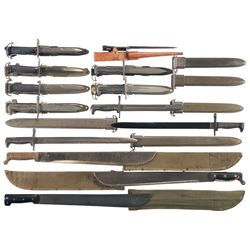 Grouping of American Bayonets and Machetes