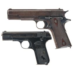 Two Colt Semi-Automatic Pistols -A) WWI U.S. Colt Model 1911 Pistol