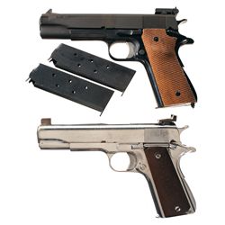 Two 1911A1 Semi-Automatic Pistols -A) Remington-Rand 1911A1 Semi-Automatic Pistol
