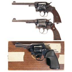 Three Double Action Revolvers -A) Colt U.S. Army Model 1903 Double Action Revolver