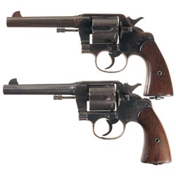 Two Colt U.S. Army Model 1917 Double Action Revolvers -A) Colt U.S. Army Model 1917 Double Action Re