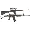 Image 1 : Two Semi-Automatic Rifles -A) Ruger Mini 14 Ranch Semi-Automatic Rifle with Leupold Scope