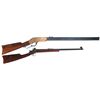 Image 1 : Two Uberti Long Guns -A) Uberti Model Henry Lever Action Rifle