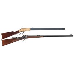 Two Rifles -A) Uberti Henry Lever Action Rifle