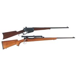 Two Winchester Rifles -A) Winchester Model 1895 Lever Action Rifle
