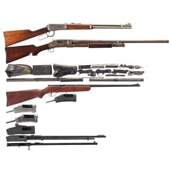 One Carbine, One Shotgun and Seven Receivers -A) Winchester Model 94 Lever Action Carbine with Firea