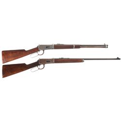 Two Winchester Lever Action Long Guns -A) Winchester Model 94 Lever Action Carbine