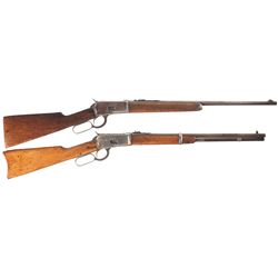 Two Winchester Lever Action Long Guns -A) Winchester Model 53 Lever Action Rifle