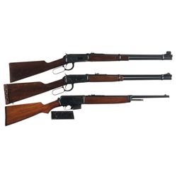 Two Winchester Lever Action and One Semi-Automatic Long Guns -A) Winchester Model 94 Lever Action Ca