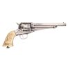 Image 1 : Custom Engraved Remington Model 1875 Single Action Army Revolver with Carved Ivory Grips