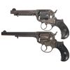 Image 1 : Two Colt Model 1877 Double Action Revolvers -A) Colt Lightning Double Action Revolver