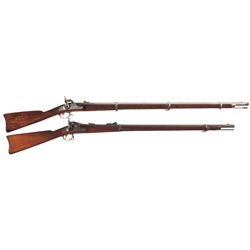 Two U.S. Antique Longarms -A) S. Norris and W.T. Clement Model 1861 Percussion Rifle-Musket