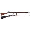Image 1 : Two U.S. Trapdoor Rifles -A) Springfield Model 1879 Trapdoor Rifle with Bayonet