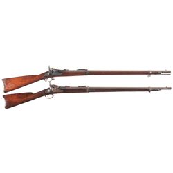 Two Trapdoor Rifles -A) Springfield Model 1884 Trapdoor Rifle