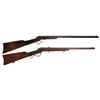 Image 1 : Two Antique Long Guns -A) Frank Wesson Two Trigger Sporting Rifle