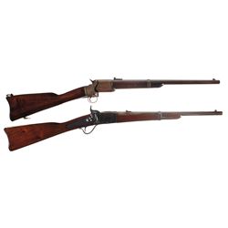 Two Antique Carbines -A) Triplett & Scott Civil War Repeating Carbine