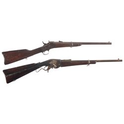 Two Carbines -A) Remington Rolling Block Military Carbine