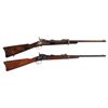 Image 1 : Two Springfield Trapdoor Carbines -A) Springfield Model 1879 Trapdoor Carbine