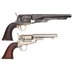 Two Antique Colt Revolvers -A) Colt Model 1860 Army Percussion Revolver