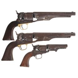Three Colt Percussion Revolvers -A) Colt Model 1860 Army Percussion Revolver