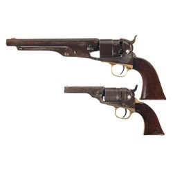 Two Antique Colt Revolvers -A) Colt Model 1860 Army Percussion Revolver