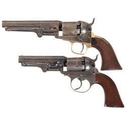 Two Percussion Revolvers -A) Colt Model 1849 Pocket Percussion Revolver