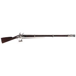 U.S. Springfield Armory Type III Model 1816, 1840 Dated Reconversion Flintlock Musket with Bayonet