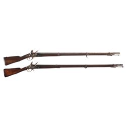 Two Flintlock Muskets -A) Belgian Flintlock Musket