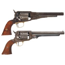 Two Percussion Revolvers -A) Remington 1861 Navy Percussion Revolver