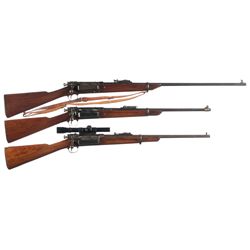Three U.S. Springfield Krag Long Guns -A) U.S. Springfield Model 1898 Bolt Action Rifle with Sling