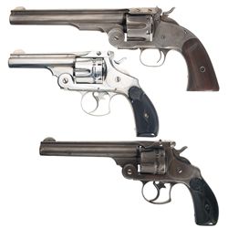 Collector's Lot of Three Smith & Wesson Top Break Revolvers -A) Smith & Wesson First Model Number Th