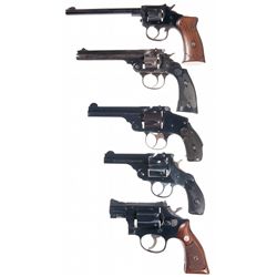 Five Double Action Revolvers -A) Harrington & Richardson Trapper Model Double Action Revolver