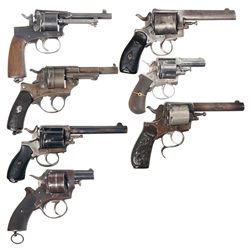Seven European Double Action Revolvers -A) Leopold Gasser Model 1898 Double Action Revolver