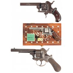 Three Double Action Pinfire Revolvers -A) Guardian Double Action Pinfire Revolver